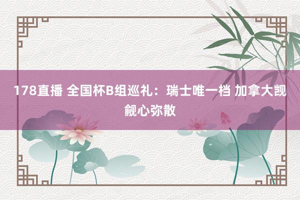 178直播 全国杯B组巡礼：瑞士唯一档 加拿大觊觎心弥散