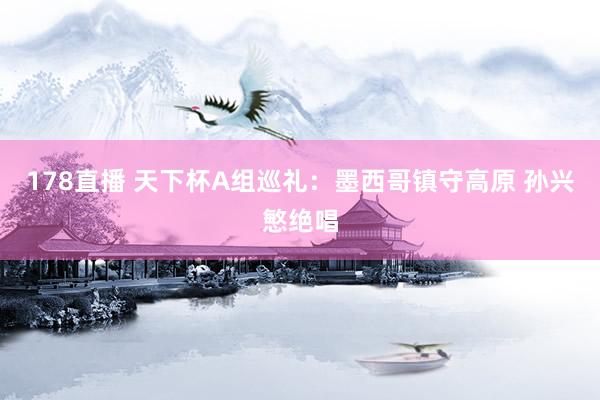 178直播 天下杯A组巡礼：墨西哥镇守高原 孙兴慜绝唱