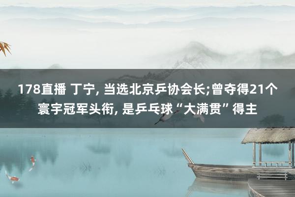 178直播 丁宁， 当选北京乒协会长;曾夺得21个寰宇冠军头衔， 是乒乓球“大满贯”得主