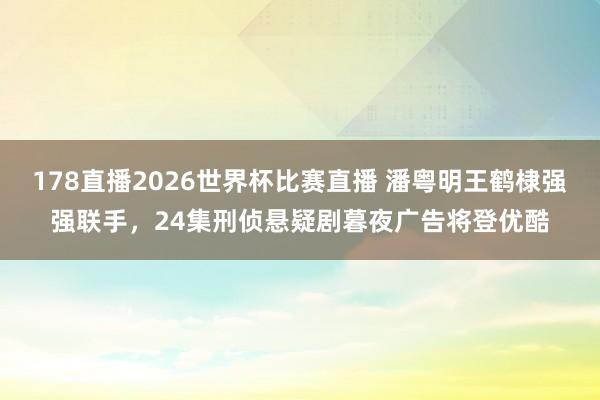 178直播2026世界杯比赛直播 潘粤明王鹤棣强强联手，24集刑侦悬疑剧暮夜广告将登优酷